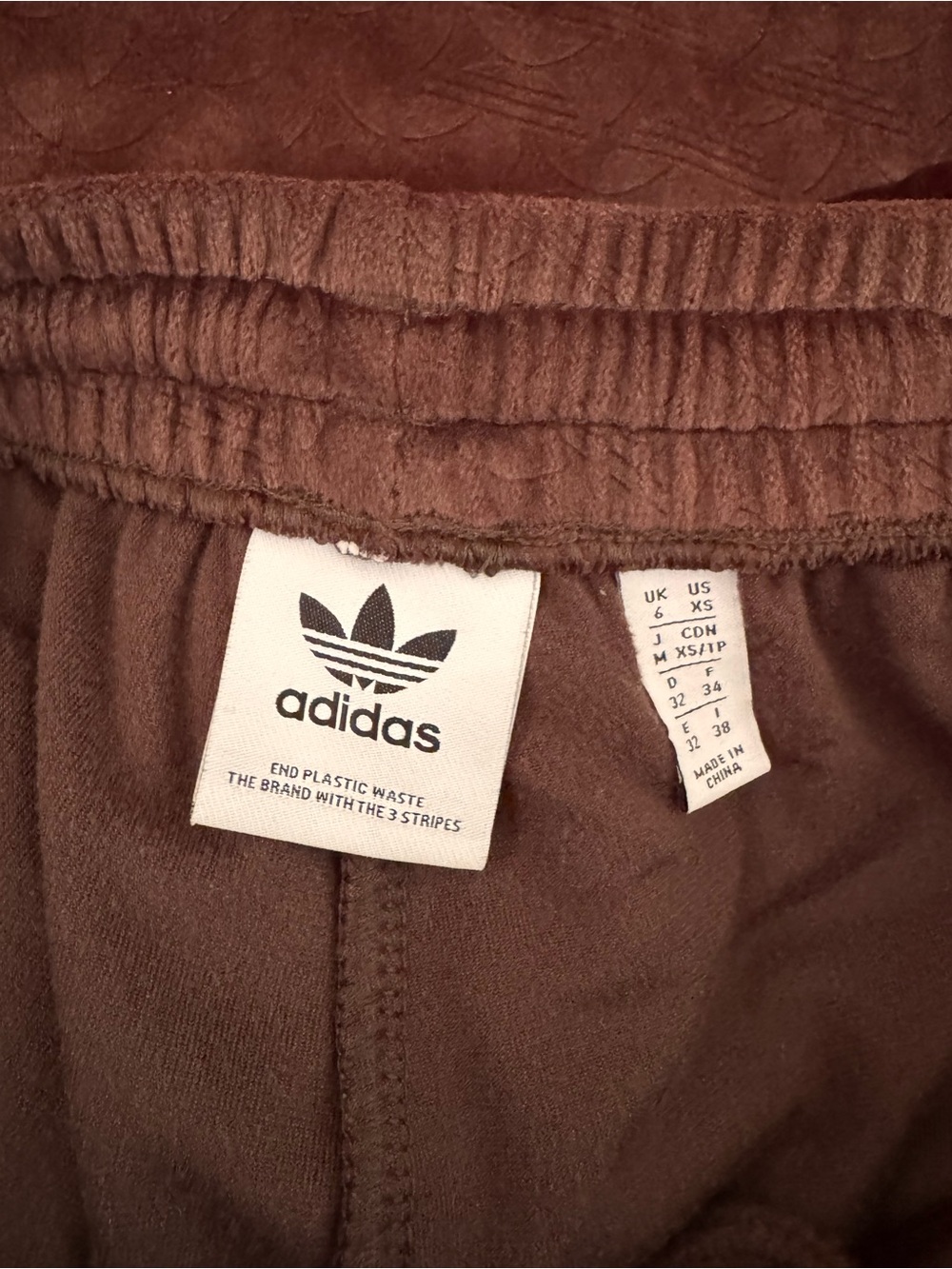 adidas Brown Elastic Waist Sweatpants - Picture 9 of 10